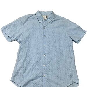 Bonobos Slim Fit Button Down Shirt Men’s XL Blue Polka Dot Short Sleeve